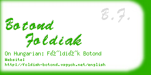 botond foldiak business card